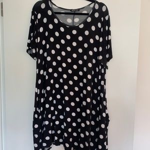 Polka dot tunic shirt with pockets